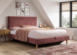 Arrenburg Velvet-Finish Shadow Ottoman Bed Frame