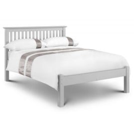 Barcelona Low Foot End Grey Finish Solid Pine Wooden Bed