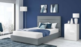 Bergamo Upholstered USB Charging Bed Frame