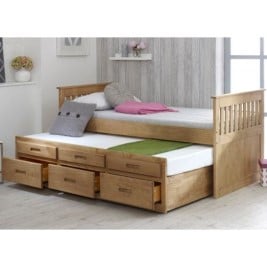 Captains Waxed Wooden Guest Bed