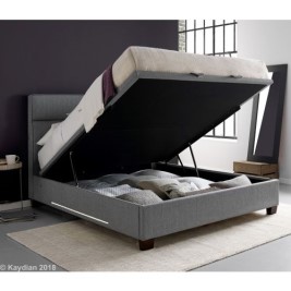 Chilton Fabric Ottoman Storage Bed with lights and USB Ports