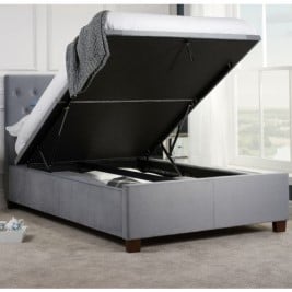 Cologne Fabric Ottoman Storage Bed