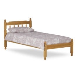 Colonial Waxed Pine Wooden Bed