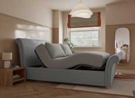 Delaware Ergomotion Adjustable Upholstered Sleigh Bed Frame
