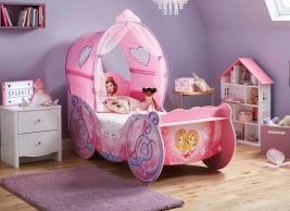 Disney Princess Carriage Toddler Bed Frame with Canopy