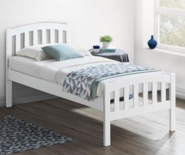 Lyon White Wooden Bed