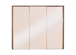 Minsk 3-Door Sliding Wardrobe - Oak & Bronze