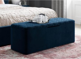 Neva Velvet-Finish Blanket Box