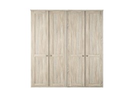 Sloane 4-Door Wardrobe - Rustic Oak