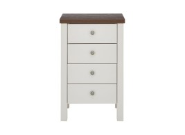 Sloane 4-Drawer Chest - Champagne and Dark Wood