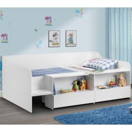 Stella Wooden Kids Low Sleeper Cabin Storage Bed