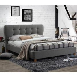 Stockholm Grey Fabric Bed