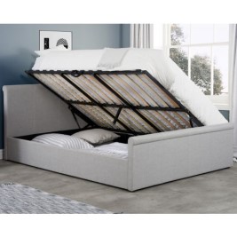 Stratus Grey Fabric Ottoman Storage Bed