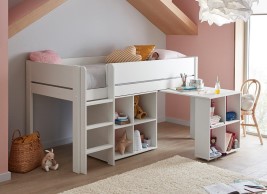 Tinsley Mid Sleeper Bed Frame with Storage & Desk