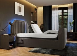 X Rocker Nocturna Upholstered Gaming Sleepmotion Adjustable LG TV Bed Frame
