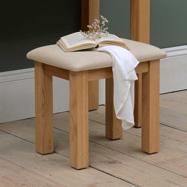 Appleby Oak Fabric Stool Cotswold Co Want Mattress