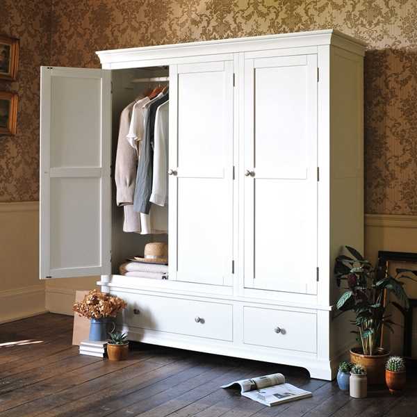 Chantilly White Triple Wardrobe 
