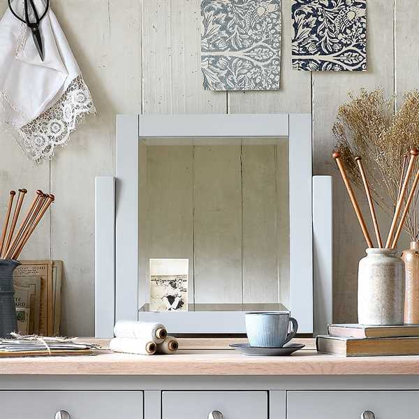 Chester Grey Dressing Table Mirror Want Mattress