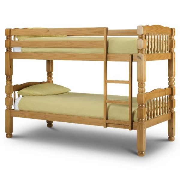 Chunky Antique Solid Pine Wooden Bunk, Antique Wooden Bunk Beds With Stairs