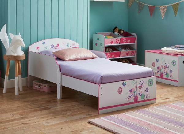 Flowers & Birds Toddler Bed Frame