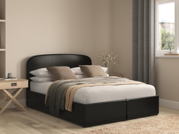 Hodge Faux Leather Ottoman Bed Frame