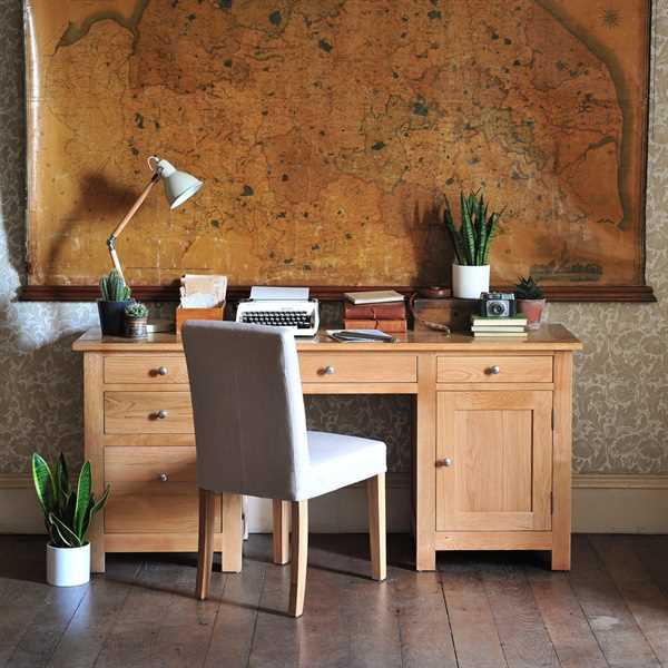 Buy Light Oak Double Pedestal Desk Want Mattress