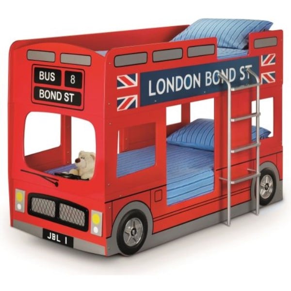 London Bus Wooden Kids Theme Bunk Bed