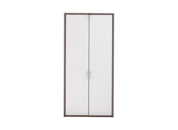 Melbourne 2-Door Hinged Wardrobe - Oak & White