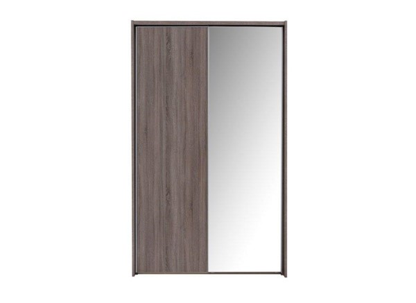 Melbourne 2-Mirror Door Sliding Wardrobe - Oak - Small