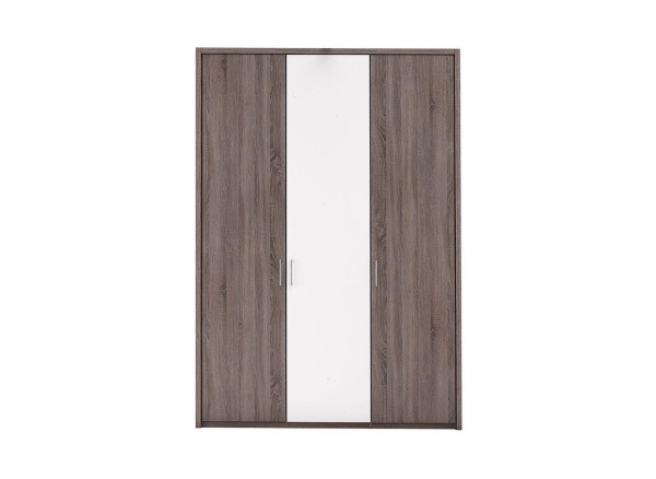 Melbourne 3-Door Hinged Wardrobe - Oak & White