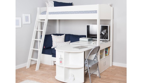 Buy Mi Zone H8 High Sleeper Bed Frame 2xdesk Corner Sofa Cube