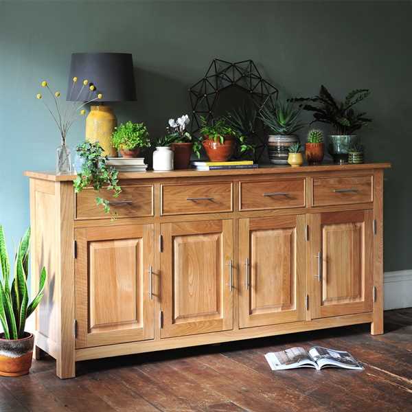 Newark Oak Extra Large Sideboard Want Mattress