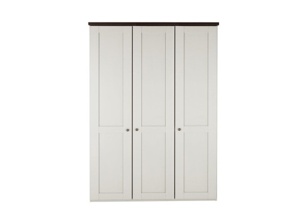 Sloane 3-Door Wardrobe - Champagne and Dark Wood