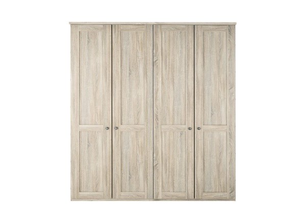 Sloane 4-Door Wardrobe - Rustic Oak