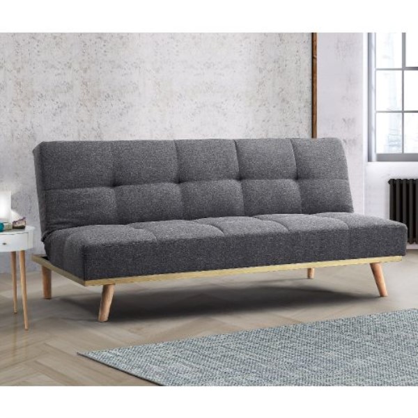 Snug Grey Fabric Sofa Bed