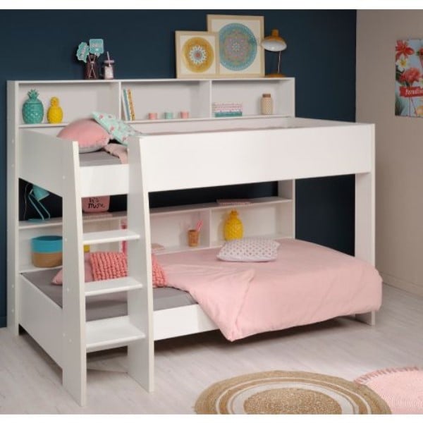 Tam Tam White and Oak Wooden Bunk Bed