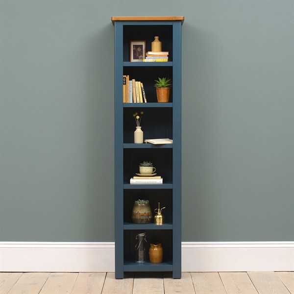 Buy Westcote Blue Tall Slim Bookcase Want Mattress