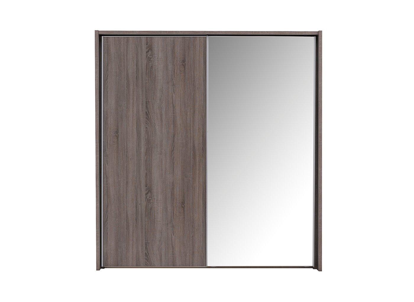 Buy Melbourne 2 Mirror Door Sliding Wardrobe Oak Medium Want