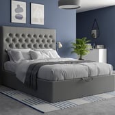 Ergomotion Upholstered Buttoned Ottoman Bed Frame