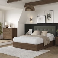 Corrigan Buttoned Ottoman Bed Frame