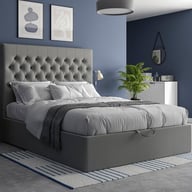 Ergomotion Upholstered Buttoned Ottoman Bed Frame