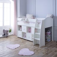 Milly Kids Wooden Mid Sleeper with Storage
