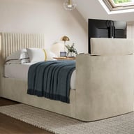 Sadie Upholstered Storage LG TV Bed Frame with Trundle