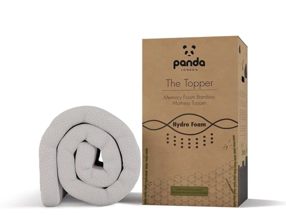 Panda Memory Foam Hydro-Foam Bamboo Mattress Topper 