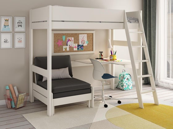 Anderson Kids Wooden High Sleeper with Chair & Desk