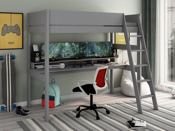 Anderson Kids Wooden XL High Sleeper with Desk