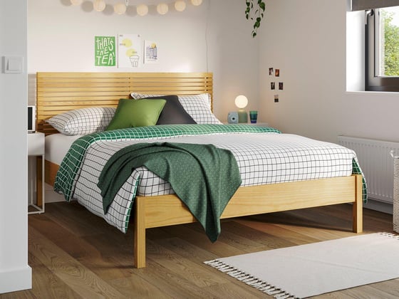 Annika Wooden Low Rise Bed Frame
