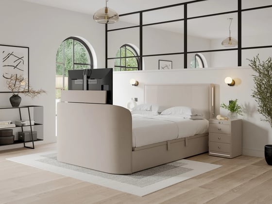 Linsbury Ottoman TV Bed Frame With Dolby 2.1 Sound System