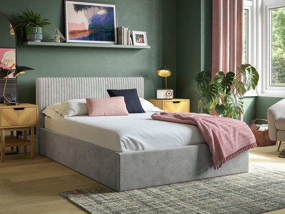 Louanna Upholstered Ottoman Bed Frame