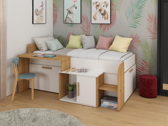 Sasha Kids Wooden Cabin Bed